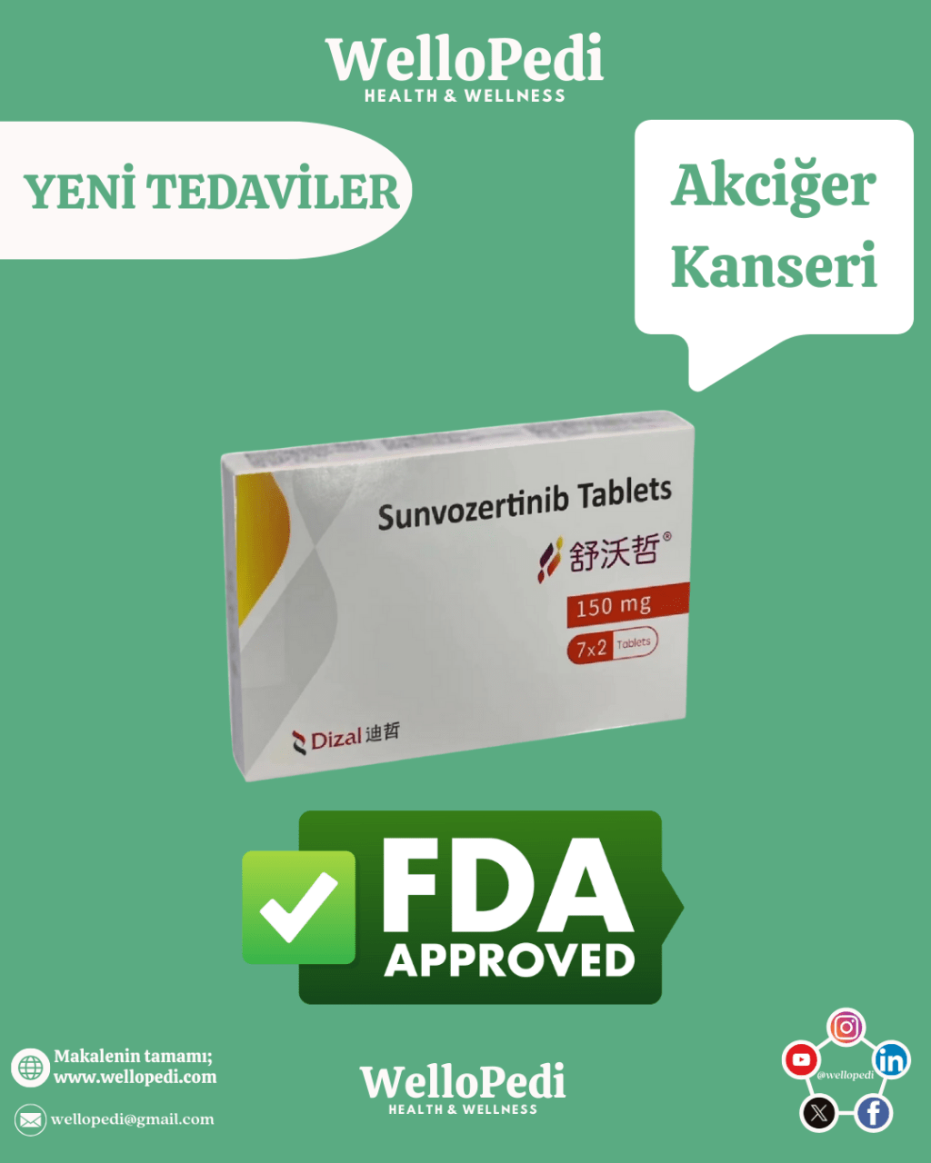 Zegfrovy (Sunvozertinib) FDA Onayı: EGFR Ekzon 20 İnsersiyon Mutasyonlu Akciğer Kanserinde Yeni Bir Dönüm&nbsp;Noktası