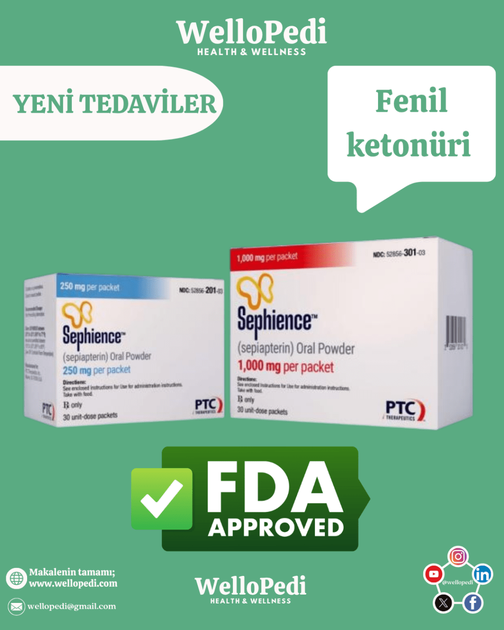 Sephience-Sepiapterin FDA Onayının Kapsamlı Analizi: Fenilketonüri Tedavisinde Yeni Bir&nbsp;Çağ