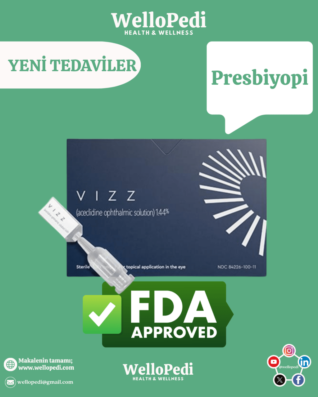 Vizz-Aceclidine FDA Onayı: Presbiyopi Tedavisinde Yeni Bir Dönüm&nbsp;Noktası